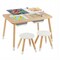 Natural -White Double-Sided 3-in-1 Art Easel with Storage for Children